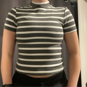 American Apparel mock neck tee